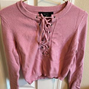FOREVER 21 LONG SLEEVE CROP TOP